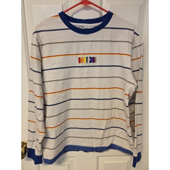 Soft Boi Striped Pride Long sleeve T-Shirt Rainbow Stripes LGBTQA - Picture 6 of 7